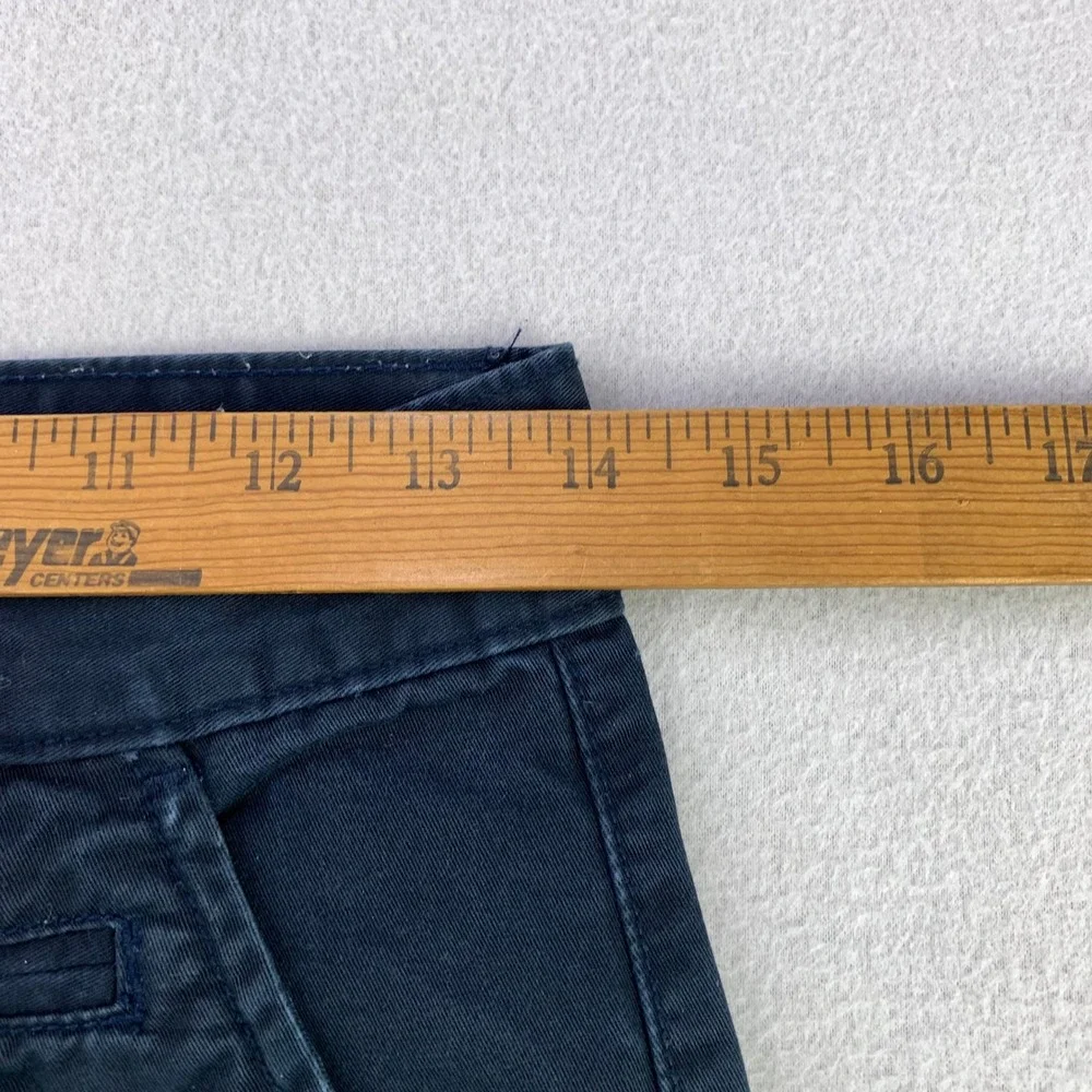 Woolf Originals NY Chinos Men 28 Navy Blue Cotton Twill Slim-Fit Trousers WON